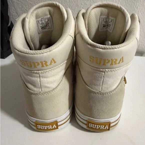 Supra Men's Cream High-Top Sneakers - Picture 2 of 6